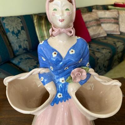 Kim Ward Hollywood Porcelain Figurine Peasant Woman w Baskets