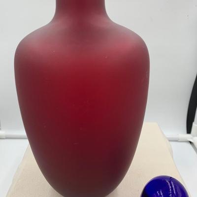 Hand-blown Italian glass jar