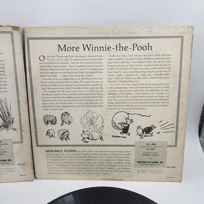 WINNIE THE POOH READ BY MAURICE EVANS LP ALBUM DUO