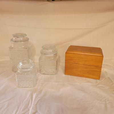 Recipe Box and Storage Jars (K-CE)