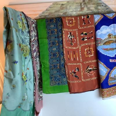 Lot 991 Lot of Unique Oxen Wool Hand Crafted Scarf and Silk Scarves