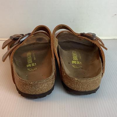 Lot 1048 Brown Leather Arizona Birkenstock Sandal ( size 38 )