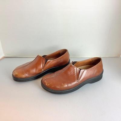 Lot 1055 Birkenstock Footprints Brown Leather Loafer ( size 38 )