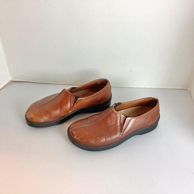 Lot 1055 Birkenstock Footprints Brown Leather Loafer ( size 38 )