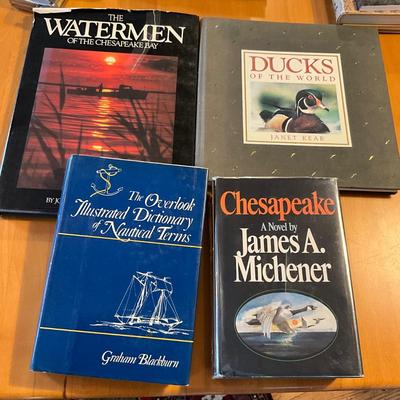 622 Lot of Nautical and Waterfowl Books , James Michener Chesapeake