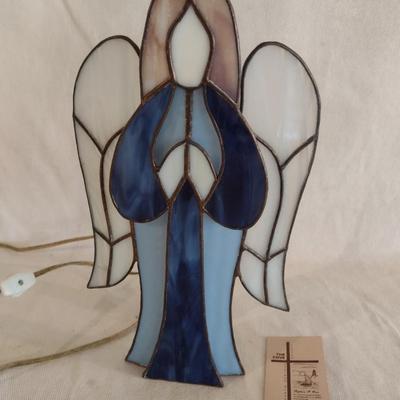 Stained Glass Angel Lamp
