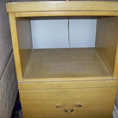 nightstand, side table w drawer solid wood