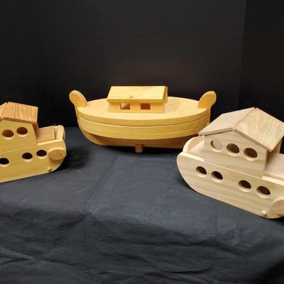 3 Handcrafted Noah's Arks