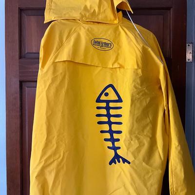 634 Awful Arthur's Yellow Fishbone Rain Coat