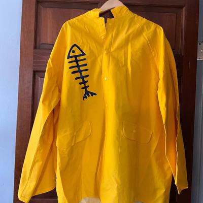 634 Awful Arthur's Yellow Fishbone Rain Coat