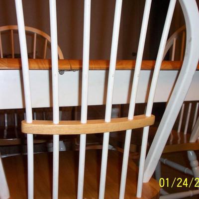 table w 4 chairs solid wood sturdy w butterfly leaf