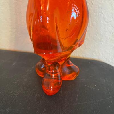 Viking Glass 3 Toed Ruby Red Vase
