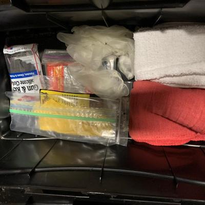 toolbox w gun cleaning supplies