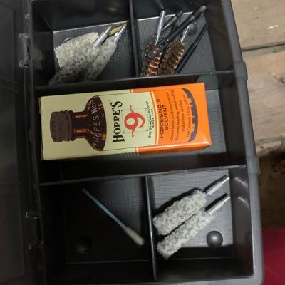 toolbox w gun cleaning supplies