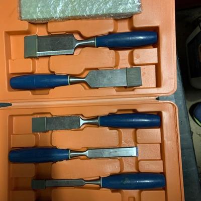 6 pc chisel set new in box w sharpening stone
