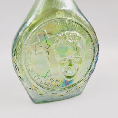 WHEATON DECANTER BILLY GRAHAM IRIDESCENT GREEN