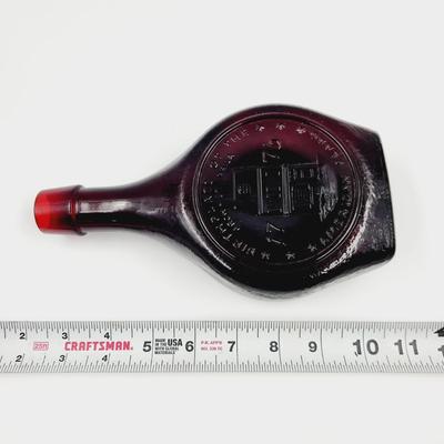 VINTAGE WHEATON RUBY RED BETSY ROSS THE GREAT AMERICAN SERIES GLASS DRCANTER
