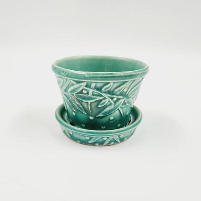 MCCOY HOBNAIL & LEAVES AQUA PLANTER