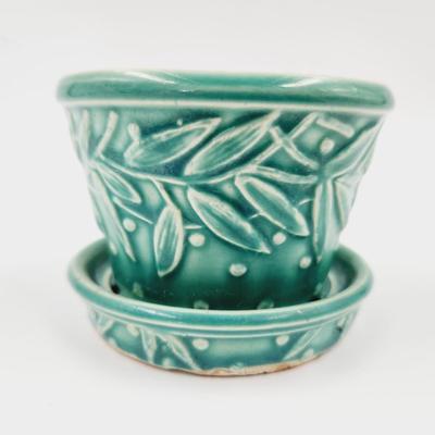 MCCOY HOBNAIL & LEAVES AQUA PLANTER