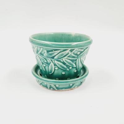 MCCOY HOBNAIL & LEAVES AQUA PLANTER