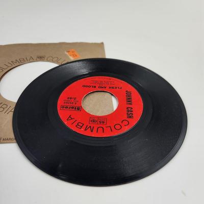 COLUMBIA JOHNNY CASH "THIS SIDE OF THE LAW" 45 RECORD