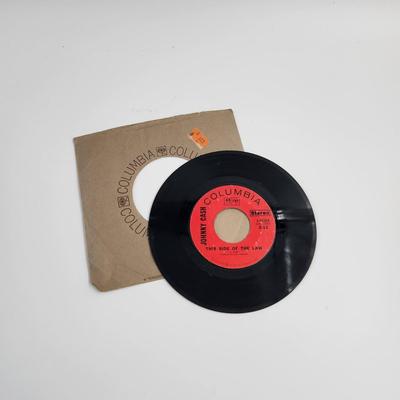COLUMBIA JOHNNY CASH "THIS SIDE OF THE LAW" 45 RECORD