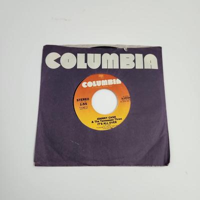 COLUMBIA JOHNNY CASH & THE TENNESSEE THREE ITS ALL OVER 45 RECORD