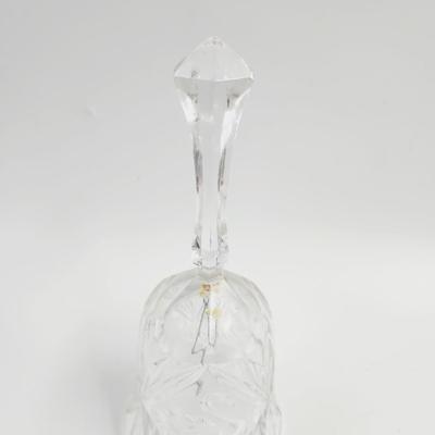 VINTAGE ETCHED CRYSTAL SWAN BELL