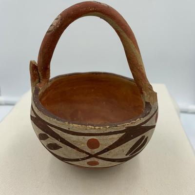 Very old Native American double-handled wedding vase.
