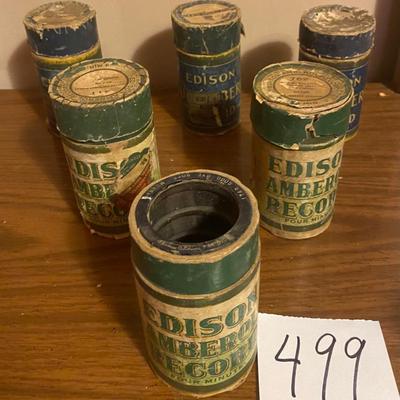 6 Vintage Phonograph  Record Cylinders