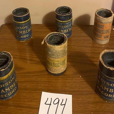 Vintage Phonograph Record Cylinders