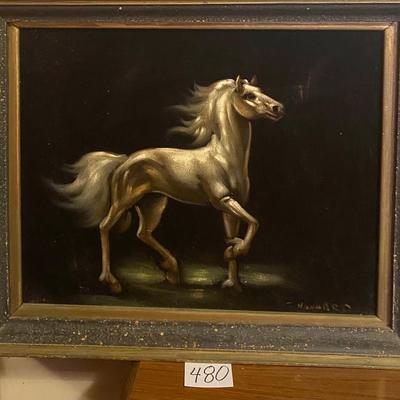 Fabric Painted Horse Picture