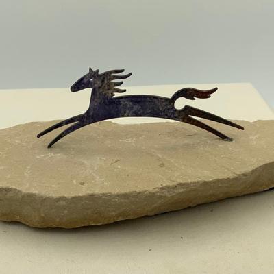 Horse on Rock sculpture