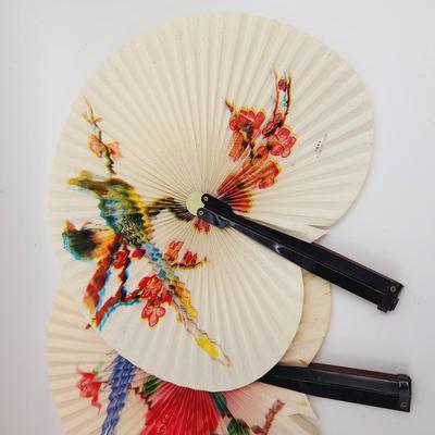 VINTAGE PAINTED ASIAN FANS