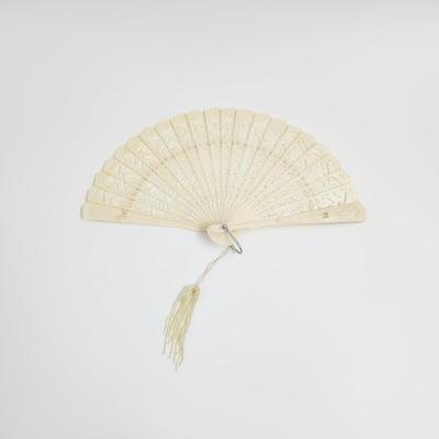 VINTAGE IVORY COLORED PLASTIC? FOLDING FAN