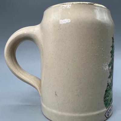Vintage Ceramic Pottery German Beer Stein Pair of Lovers with Poem