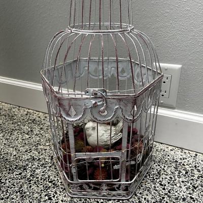 White Decorative Bird Cage