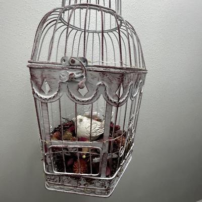 White Decorative Bird Cage