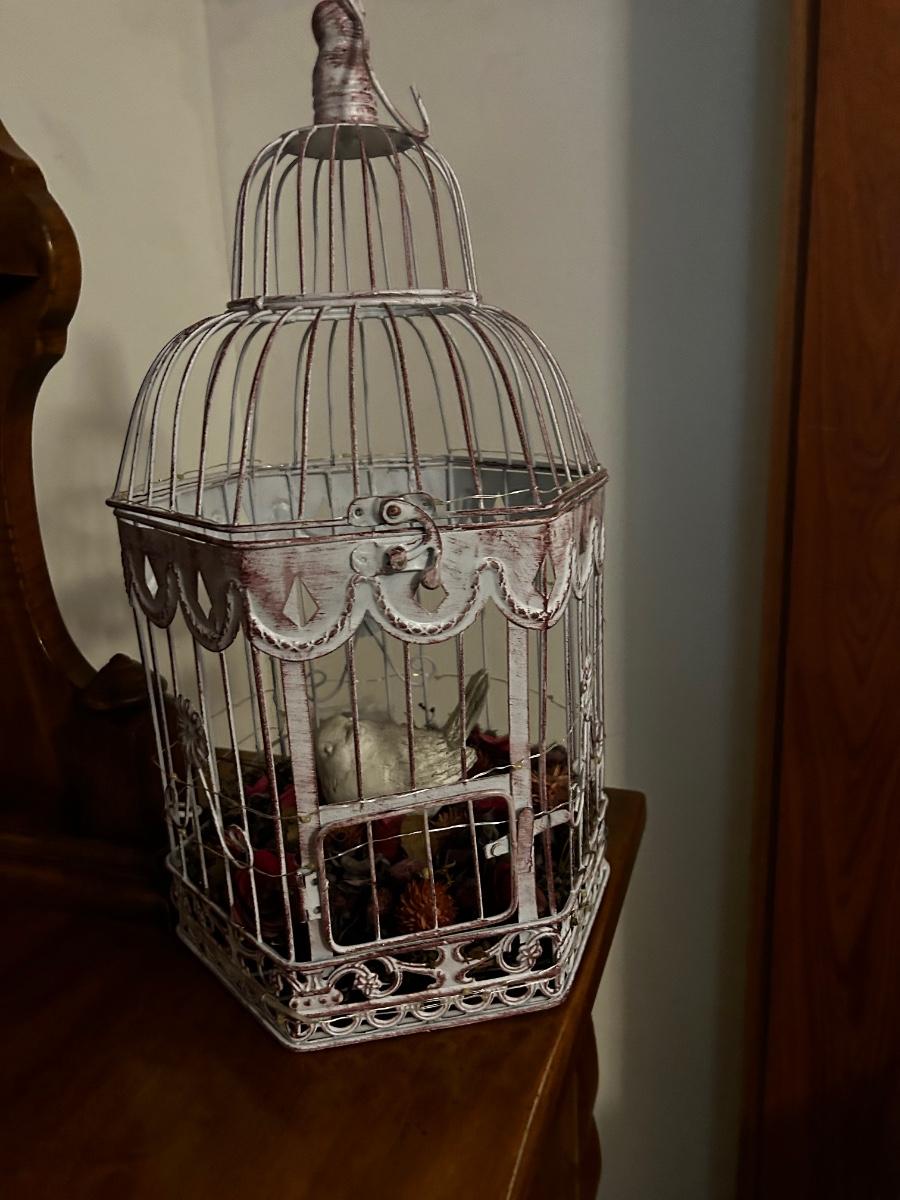 White Decorative Bird Cage