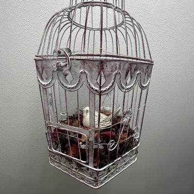 White Decorative Bird Cage