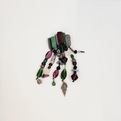 HANDCRAFTED MULTI BEAD ARTISTIC BROOCH