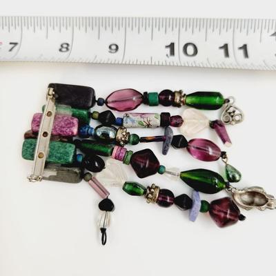 HANDCRAFTED MULTI BEAD ARTISTIC BROOCH