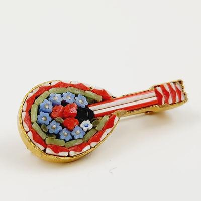 CUTE MOSIAC ITALIAN GUITAR PIN