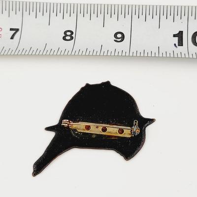 HAND PAINTED CARDINAL METAL PIN