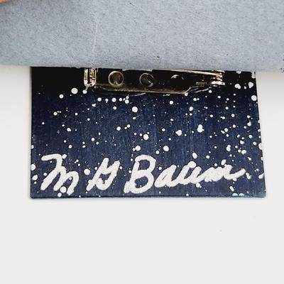 ORIGINAL SIGNED MARY G. BAUM FOLK ART PIN