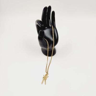 GOLD TONED AVON MOVING LEGS BALLERINA NECKLACE