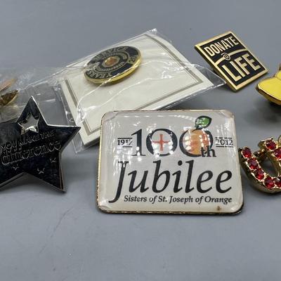 Lot of Miscellaneous Commemorative Pins & More