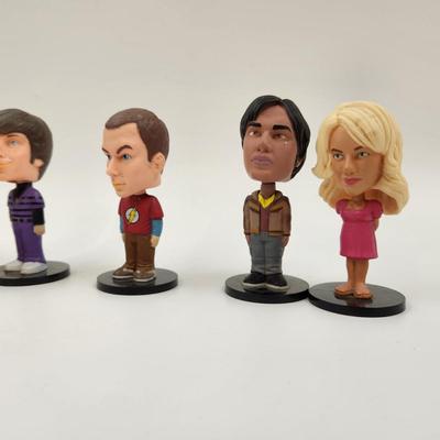 BIG BANG THEORY 2012 5 CHARACTER BOBBLE HEAD SET