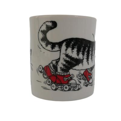 Japanese Roller Skating Cats Mug