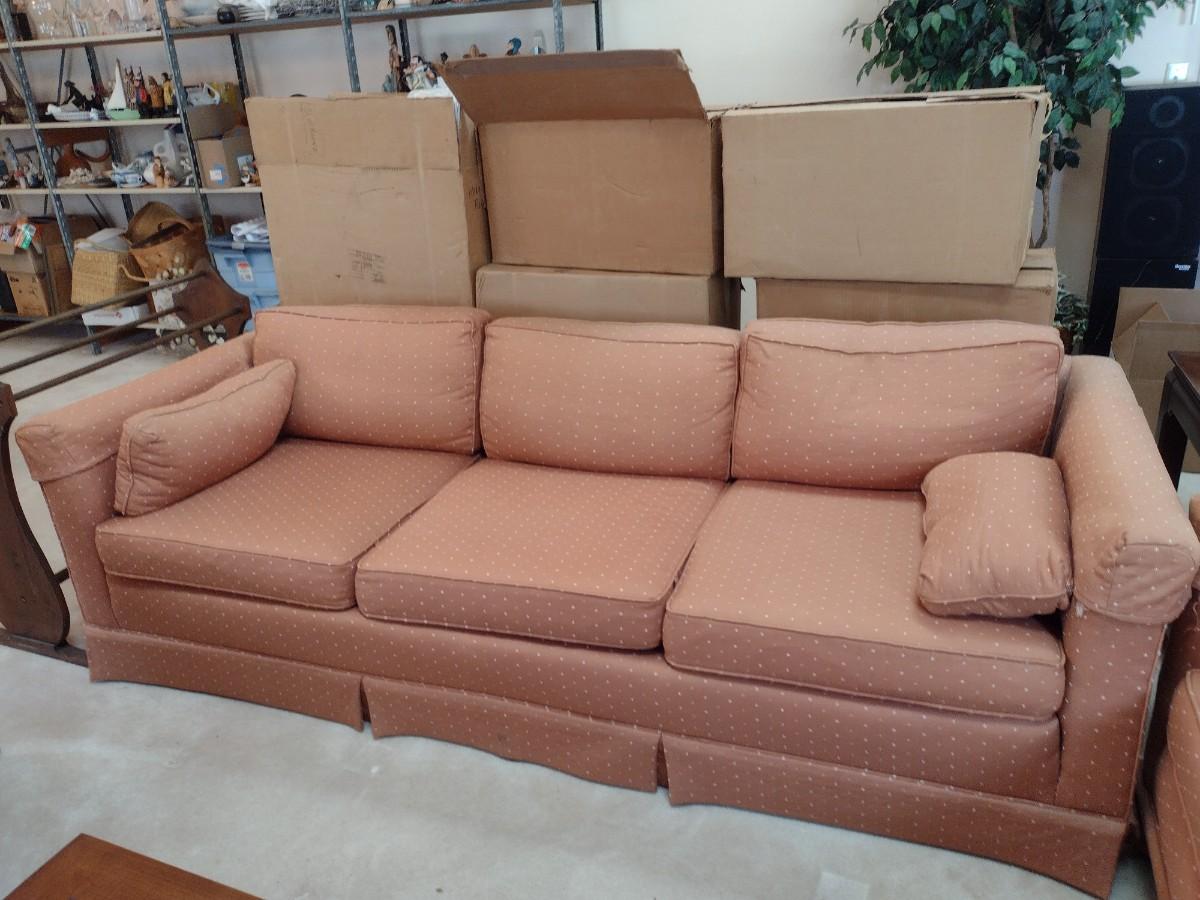 Three Cushion Couch with Strait Line Back by Pearson